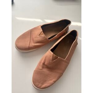 🪴5/$25🪴 Toms Alpargate Slip On Shoes Womens Size 10 Tan Natural Canvas